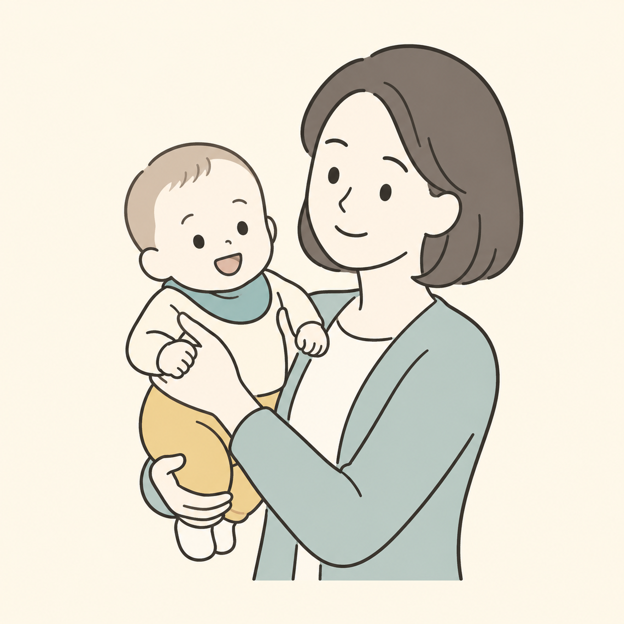 ママと赤ちゃんのイラスト3