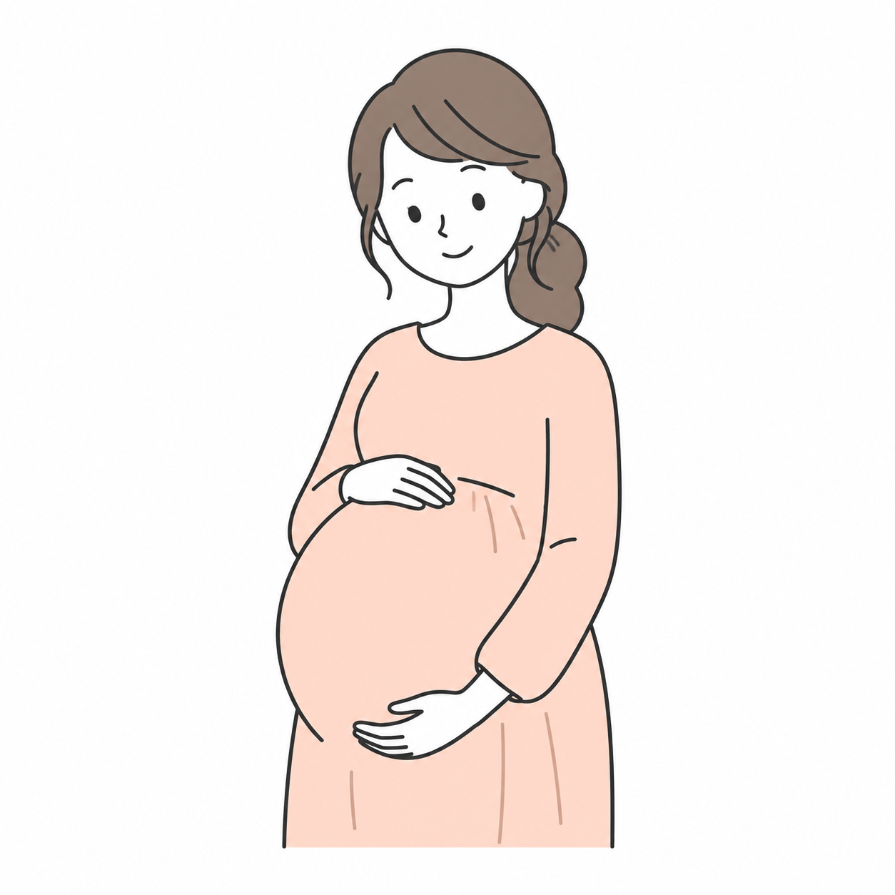 妊娠中に受講した30代ママのイラスト
